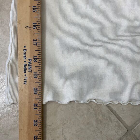 90’s Y2K BANANA REPUBLIC LACE-TRIM CAMISOLE TANK TOP  women’s S Ribbed - Picture 8 of 10